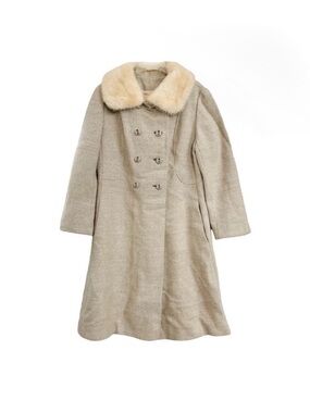 Shagmoor Vintage Dress Overcoat Mink Collar 50's 60's 70’s